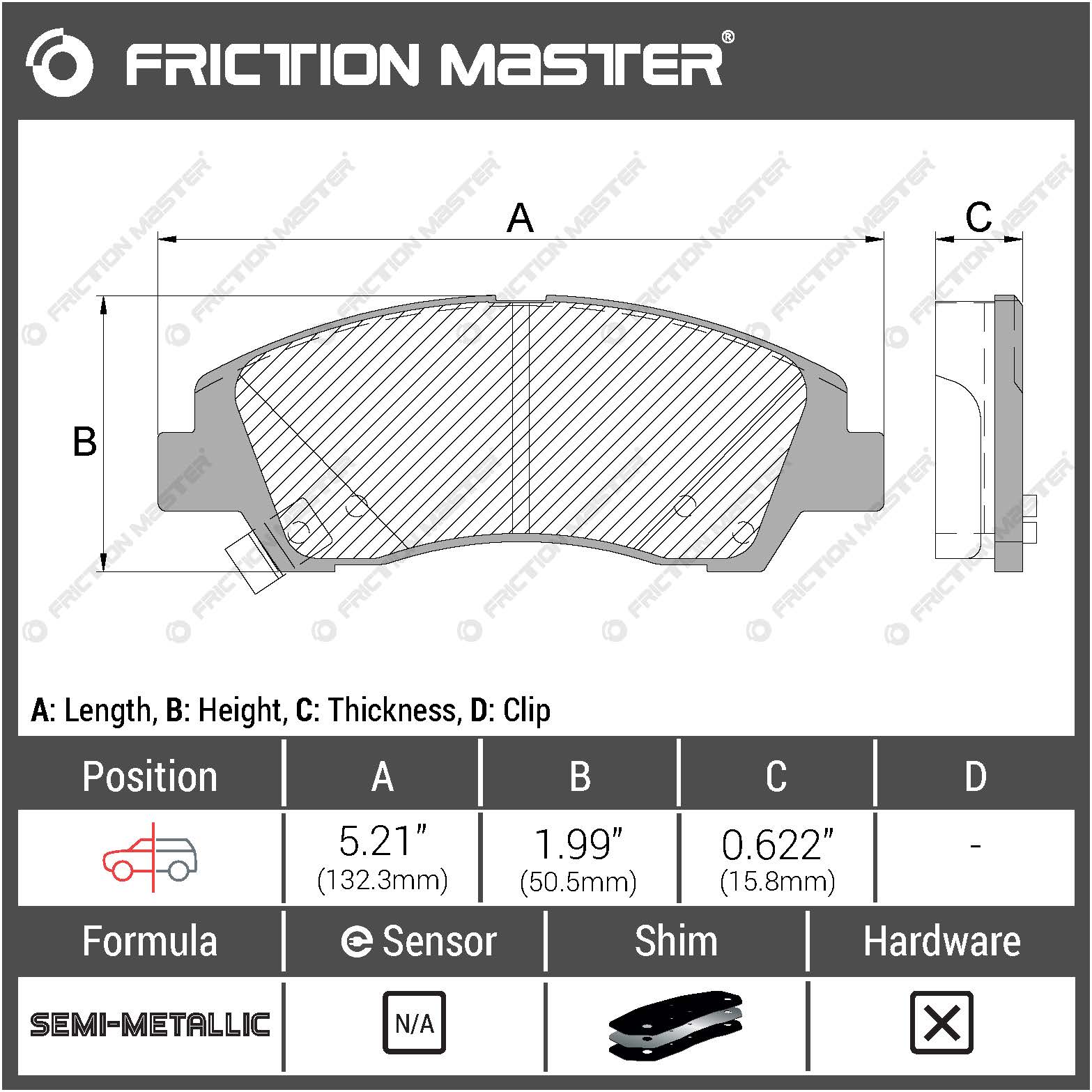 Friction Master MKD1935 Brake pads Friction Master MKD1935 Brake pads