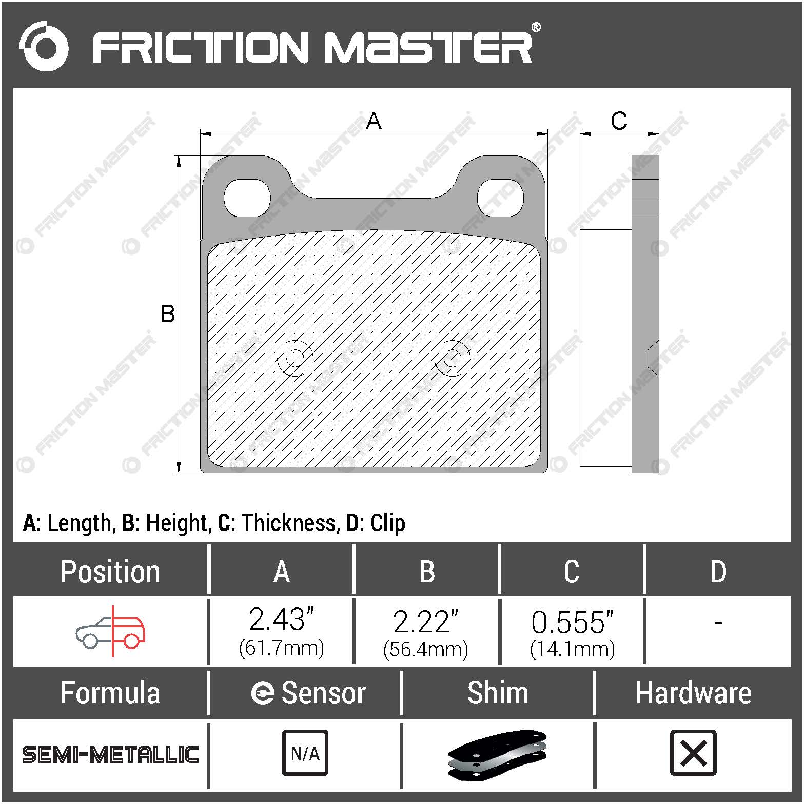 Friction Master MKD31 Колодки тормозные Friction Master MKD31 Колодки тормозные