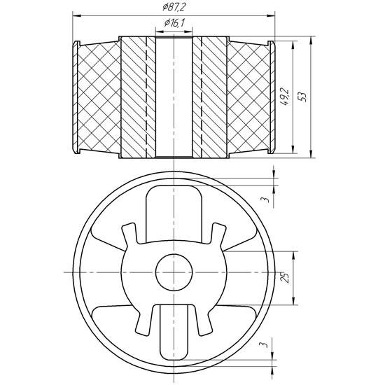 Metgum 2430 Опора двигуна, КПП Metgum 2430 Опора двигуна, КПП