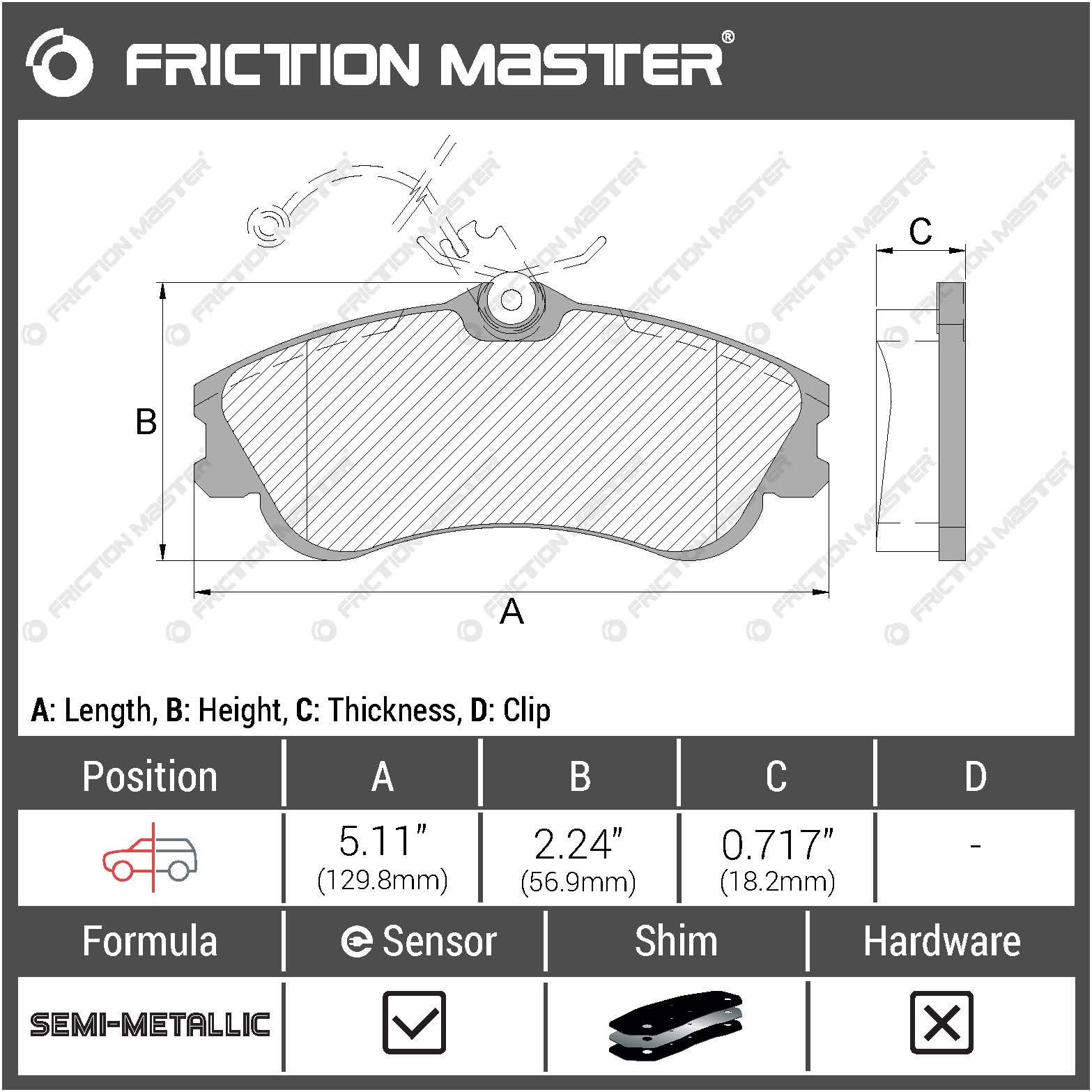 Friction Master MKD1190 Brake pads Friction Master MKD1190 Brake pads