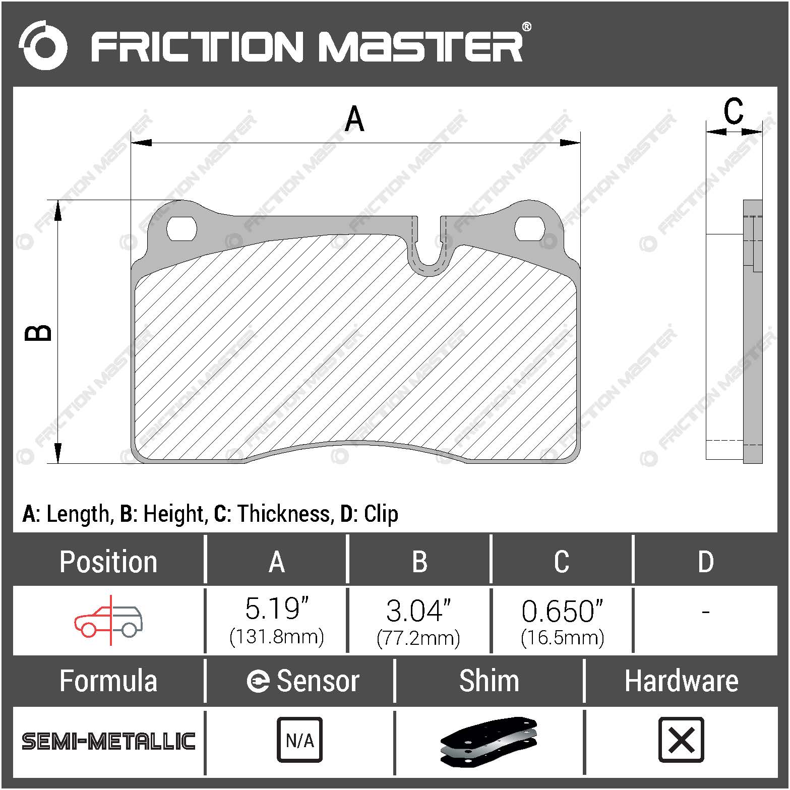 Friction Master MKD1263 Колодки гальмівні Friction Master MKD1263 Колодки гальмівні