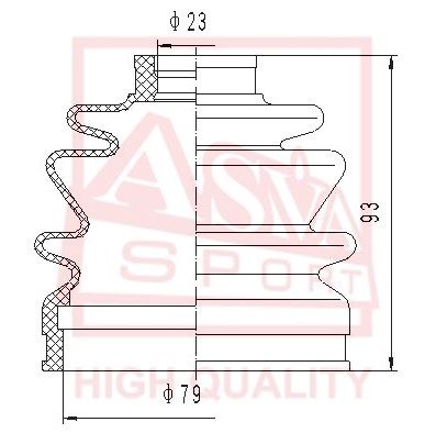 Asva ASBT26 Dust boot kit axle joint