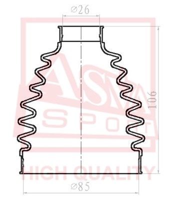 Asva ASBTCW5 Пильник привідного валу