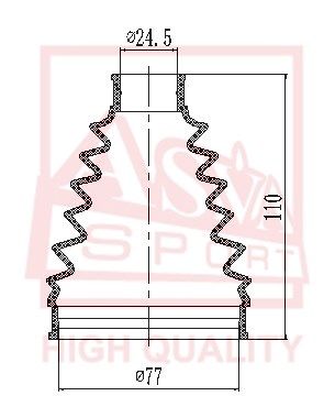 Asva ASBTGH Dust boot kit axle joint Asva ASBTGH Dust boot kit axle joint