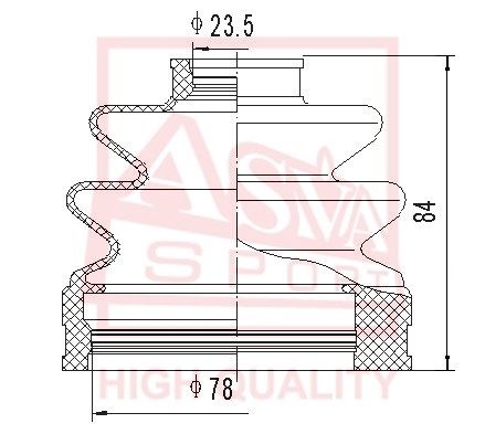 Asva ASBTHY89 Dust boot kit axle joint
