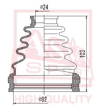 Asva ASBTINACA30 Dust boot kit axle joint