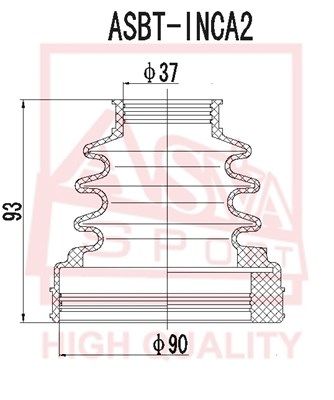 Asva ASBT-INCA2 Пильник привідного валу