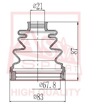 Asva ASBTINCD Dust boot kit axle joint