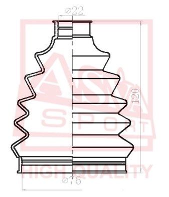 Asva ASBT-Z36 Пильник привідного валу