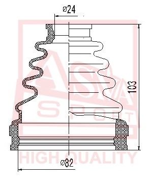 Asva ASBTAV1 Dust boot kit axle joint Asva ASBTAV1 Dust boot kit axle joint