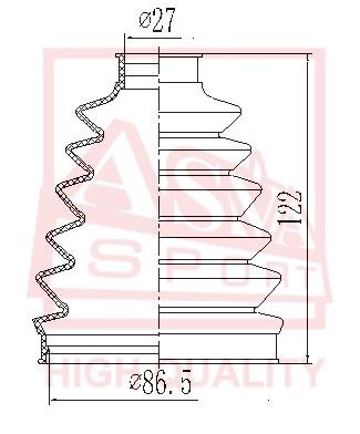 Asva ASBTAV3 Dust boot kit axle joint Asva ASBTAV3 Dust boot kit axle joint