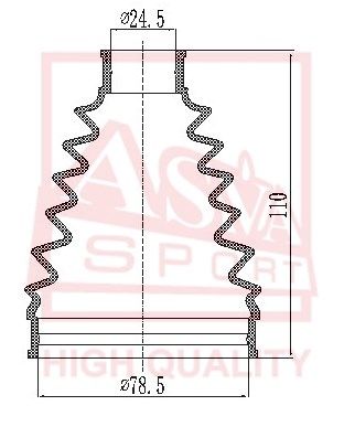 Asva ASBT-AVRT27 Dust boot kit axle joint