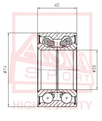 Asva DAC38740040 Wheel bearing