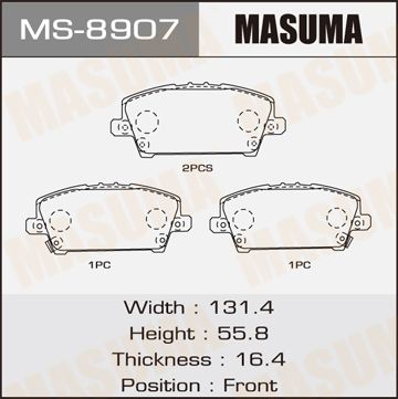 Masuma MS8907 Колодки гальмівні