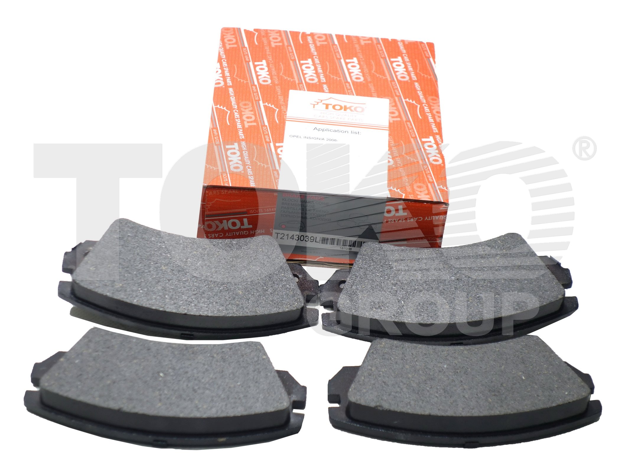 TOKO T2143039L Колодки гальмівні TOKO T2143039L Колодки гальмівні