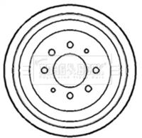 Borg & Beck BBR7076 Барабан гальмівний Borg & Beck BBR7076 Барабан гальмівний