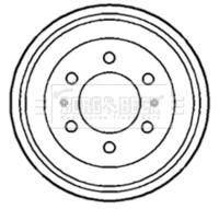 Borg & Beck BBR7102 Bremstrommel