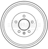 Borg & Beck BBR7216 Bremstrommel