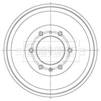 Borg & Beck BBR7265 Bremstrommel