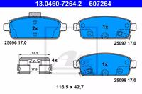 Ate 13.0460-7264.2 Brake pads