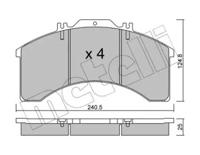 Metelli 22-0581-0 Brake pads