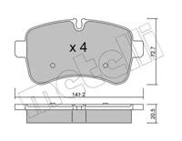 Metelli 22-0711-0 Brake pads