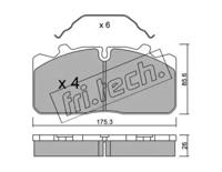 Fri.Tech. 598.0 Колодки гальмівні