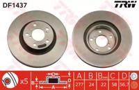 TRW DF1437 Brake disc TRW DF1437 Brake disc