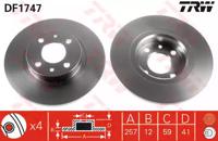 TRW DF1747 Brake disc