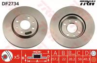 TRW DF2734 Brake disc