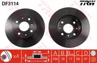 TRW DF3114 Brake disc