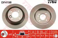 TRW DF4198 Brake disc
