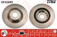 TRW DF4268S Brake disc