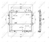 NRF 58534 Радіатор охолодження двигуна