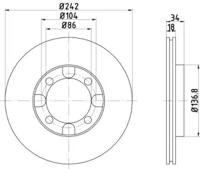 Pagid 52207 Brake disc