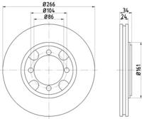 Pagid 52208 Brake disc