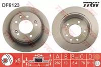 TRW DF6123 Brake disc TRW DF6123 Brake disc