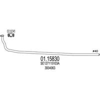 MTS 01.15830 Випускна труба відпрацьованих газів MTS 01.15830 Випускна труба відпрацьованих газів