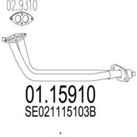 MTS 01.15910 Выпускная труба отработанных газов