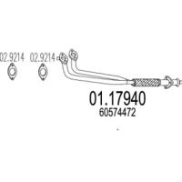 MTS 01.17940 Выпускная труба отработанных газов MTS 01.17940 Выпускная труба отработанных газов