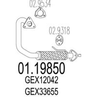 MTS 01.19850 Випускна труба відпрацьованих газів