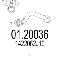 MTS 01.20036 Exhaust pipe