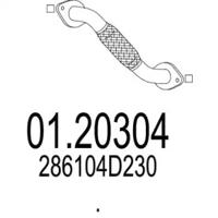 MTS 01.20304 Випускна труба відпрацьованих газів