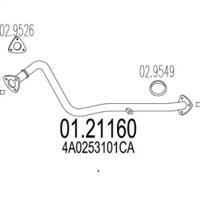 MTS 01.21160 Выпускная труба отработанных газов MTS 01.21160 Выпускная труба отработанных газов