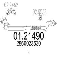 MTS 01.21490 Exhaust pipe MTS 01.21490 Exhaust pipe