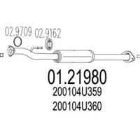 MTS 01.21980 Выпускная труба отработанных газов