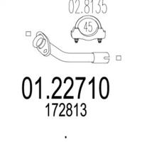 MTS 01.22710 Випускна труба відпрацьованих газів