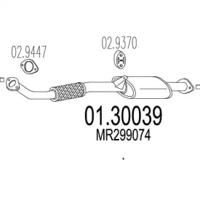 MTS 01.30039 Середній глушник вихлопних газів MTS 01.30039 Середній глушник вихлопних газів