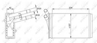 NRF 50524 Радіатор обігрівача салону