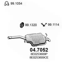 Asso 04.7052 Глушник вихлопних газів кінцевий